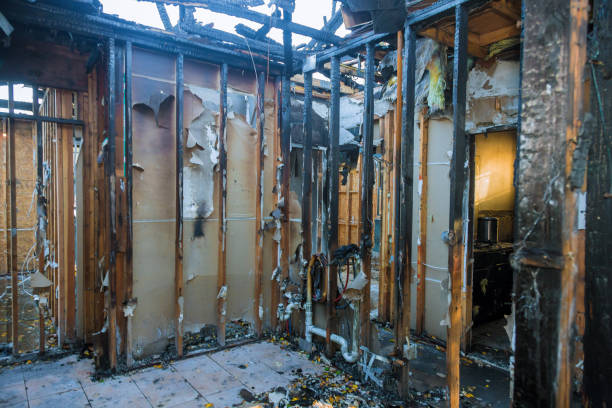 Professional Emergency Fire Damage Restoration technician working in Herndon, VA